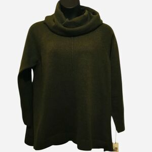 NWT Max Studio Cowl Neck Sweater Olive Green Soft Relaxed Fit Business Casual 2X